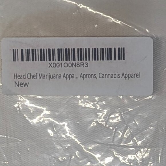 NWT "Head Chef" Apron White with Green Graphics and Silicone Candy/Ice Mold - Picture 3 of 13